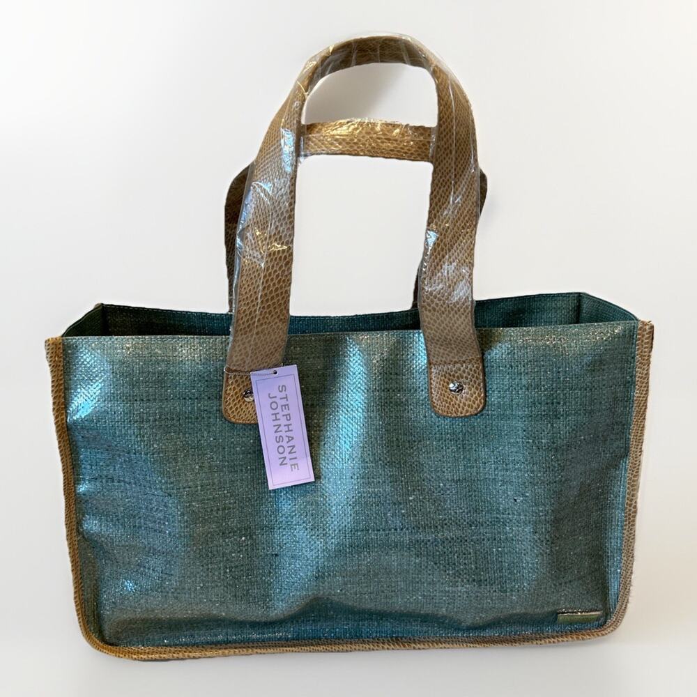NWT Stephanie Johnson Fully Coated Carry All Tote Bag - 16” X 9.75” X 5”